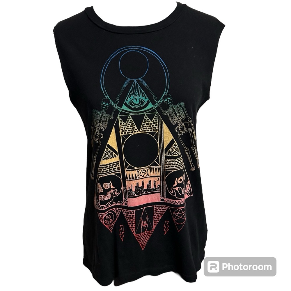 Truly Madly Deeply Skeleton Graphic Muscle Tee Urban Outfitters